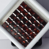 Loose Gemstone Lot – 9 Pcs Certified Dark Orange Sapphire Square Cut 5x5mm