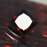 Certified 9 Pcs Natural Dark Orange Sapphire Square Cut 5x5mm Loose Gemstones