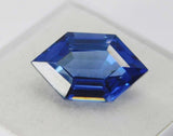 Natural blue sapphire gemstone, certified fancy cut, 9.10 ct, loose stone.