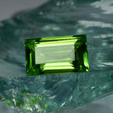 Stunning 9.25 Ct Green Peridot – Certified Natural Baguette Shape Gemstone