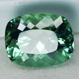Certified natural grandidierite gemstone, cushion cut, bluish-green, 8.69 carats, loose stone