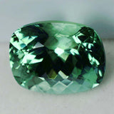 High-quality certified 8.69 carat natural grandidierite, bluish-green cushion cut loose gemstone.