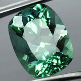 Certified natural grandidierite gemstone, cushion cut, bluish-green, 8.69 carats, loose stone