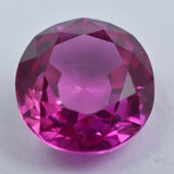 Certified loose gemstone – 6.45 ct natural round cut Ceylon pink sapphire
