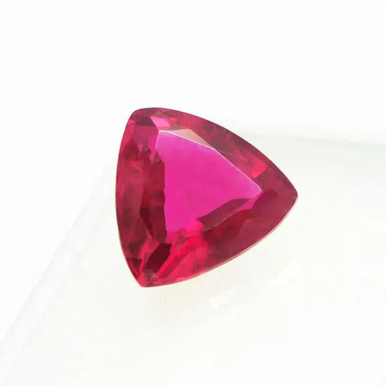 Red Ruby Trillion Cut Gemstone natural loose ruby
