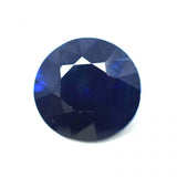 Loose round cut Kashmiri blue Ceylon sapphire gemstones, 8.45 ct, certified natural.