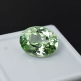 Certified natural grandidierite gemstone, oval cut, bluish-green, 6.00 carats, loose stone