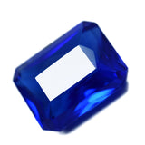 High-quality certified 6.20 carat Ceylon blue sapphire, natural emerald cut stone.