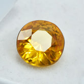 Brilliant Yellow Sapphire CERTIFIED Loose Gemstone 6.05 Carat Natural Round Cut.