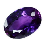 Natural 13.70 Ct Purple Tanzanite Oval Shape Loose Gemstone Displayed on White Background