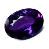 Certified 13.70 Ct Purple Tanzanite Gemstone Oval Cut on White Surface – Eye Clean Clarity