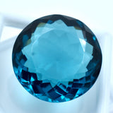 Blue Grandidierite Round Cut 70.10 Carat CERTIFIED Lab-Created Loose Gemstone