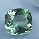 High-quality certified 3.25 carat natural sapphire, bluish-green square cushion cut gemstone.