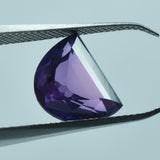 Fancy Cut Purple Tanzanite Gemstone Held with Gem Tool - Eye Clean and Translucent