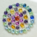 8 Pcs Natural CEYLON SAPPHIRE Mix Round Cut CERTIFIED Loose Gemstone 5x5 mm Lot