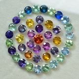 8 Pcs Natural CEYLON SAPPHIRE Mix Round Cut CERTIFIED Loose Gemstone 5x5 mm Lot