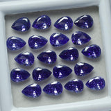 Natural Sapphire Purple Pear Cut Gemstone set for earrings and rings