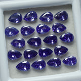 Natural sapphire purple 6 pcs ring size pear cut certified loose gemstone set