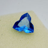 Natural fancy cut blue sapphire gemstone, 9.95 ct, certified and loose.