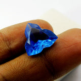 Loose fancy cut certified blue sapphire, 9.95 ct natural gemstone.