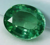 Natural Montana Sapphire 10.90 Carat Oval Cut Loose Gemstone Green CERTIFIED