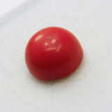 2.50 Ct Natural Italian Red Coral Loose Gemstone Cabochon Round Cut CERTIFIED