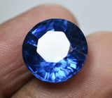 Round Tanzanite Gemstone Shown on Fingers - Blue, Eye Clean, A++ Quality and Clarity Enhanced