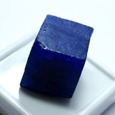 85.20 Ct Dyed Huge Rough Natural Blue Sapphire Cube Cut Loose Gemstone CERTIFIED