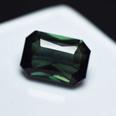 Sapphire 11.05 Ct Natural Emerald Cut Deep Green CERTIFIED Loose Gemstone