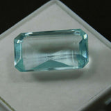 7 Ct Natural Brazilian Blue Topaz Baguette shape Certified loose gemstones