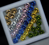 CERTIFIED 16 PCS Natural Sapphire Loose Gemstone Lot Round 5 MM Ring Size