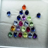 7x5 mm Size Oval Cut CERTIFIED Gemstone 16 Pcs Lot Natural Untreated Sapphire