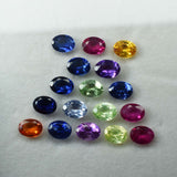 CERTIFIED 12 Pcs Lot Natural Untreated Sapphire 7x5 mm Size Oval Cut Gemstone
