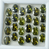 Oval Cut 51 Pcs Natural CERTIFIED Sapphire Green Loose Gemstone 7x5 MM Lot