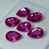 48.20 ct natural pink sapphire pear shape certified loose gemstone lot 6 pcs