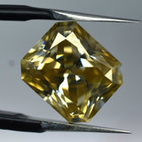 6.30 Ct Moissanite VVS1 Champagne Color RADIANT Cut Gemstone CERTIFIED 1 Pcs