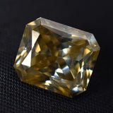 6.30 Ct Moissanite VVS1 Champagne Color RADIANT Cut Gemstone CERTIFIED 1 Pcs