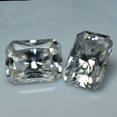 Moissanite Radiant Cut CERTIFIED VVS1 and D-Color 9.58 Ct Pair Loose Gemstone