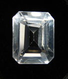 Emerald cut white sapphire 7.21 ct certified natural loose gemstone