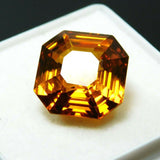 brilliant Square Cut 6 Ct Certified Natural Orange Sapphire Ring Gemstone