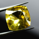 Sapphire Yellow Color 10 Ct Natural Square Cushion Loose Gemstone CERTIFIED