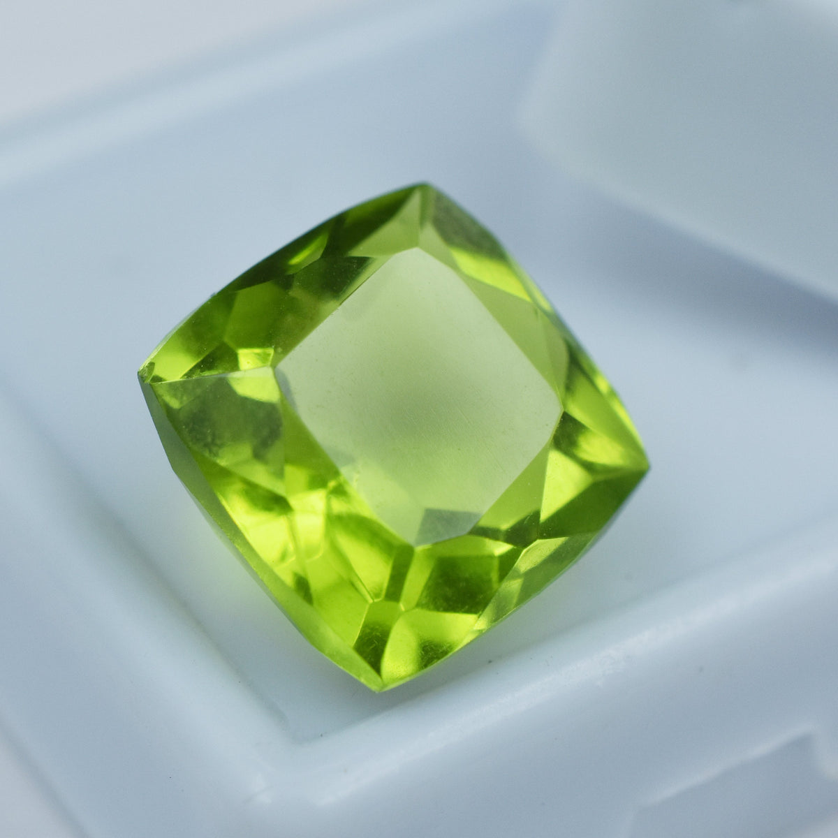 Natural Peridot Square Cushion Cut Peridot Green 10.23 Carat CERTIFIED Ring Size Peridot Ring Size Loose Gemstone August Birthstone Gemstone Best Gift -Free Delivery Free Gift