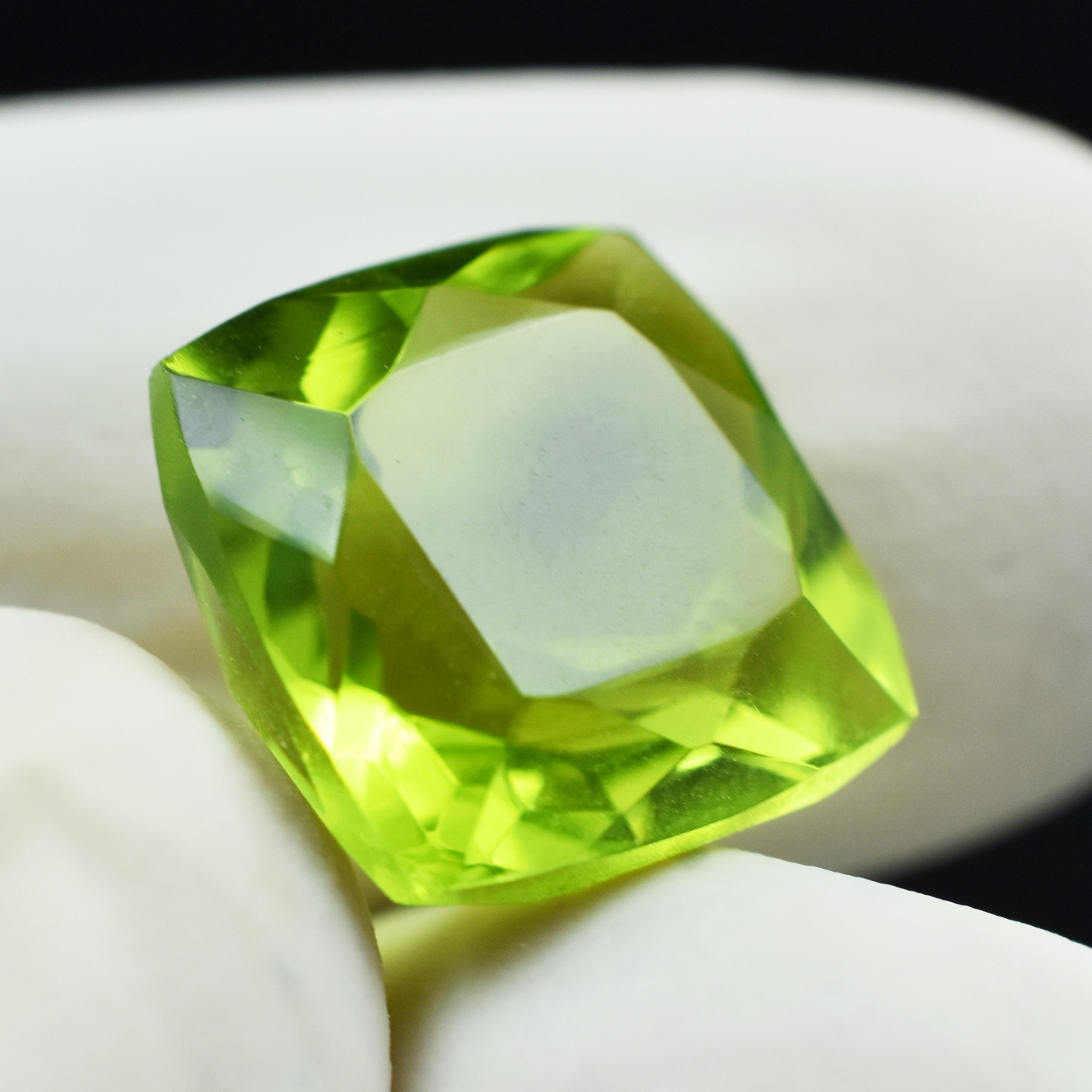 Natural Peridot Square Cushion Cut Peridot Green 10.23 Carat CERTIFIED Ring Size Peridot Ring Size Loose Gemstone August Birthstone Gemstone Best Gift -Free Delivery Free Gift