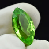 Stunning 11.25 Ct Peridot – Certified Natural Green Marquise Cut Loose Gemstone