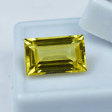 8.56 carat yellow sapphire, a baguette-shaped loose gemstone, a great gift for your loved one