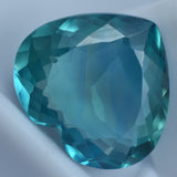 Beautiful 10.65ct heart-shaped Montana sapphire, a certified natural bluish-green loose gemstone.