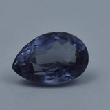 Loose pear cut Alexandrite gemstone shown again on white background with excellent cut details