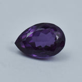 Certified pear cut Alexandrite 12.10 Ct displayed again on white background for jewelry making