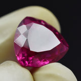 9.65 ct natural pink sapphire trillion cut certified loose gemstone