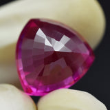 Trillion cut sapphire pink 9.65 ct natural certified loose gemstone